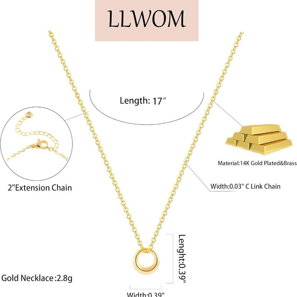 Gold Necklace for Women-14k Gold Plated Infinity Necklace Star Of David Necklace - Picture 6 of 7